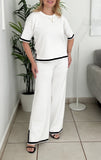 Clavelina White Pants Set