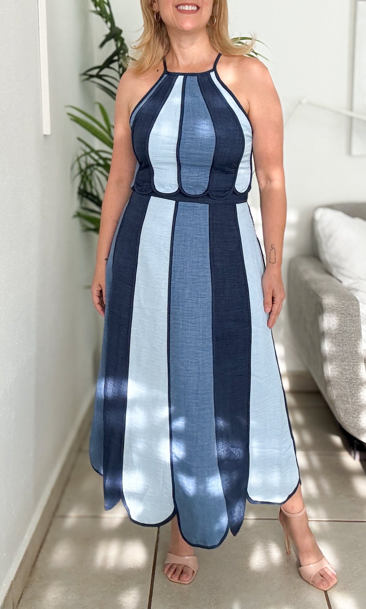 Ocean Blue Skirt Set