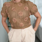 Brown Roses Top