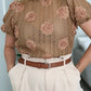 Brown Roses Top