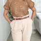 Brown Roses Top