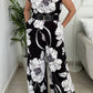 Black & White Flower Jumpsuit