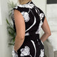 Black & White Flower Jumpsuit