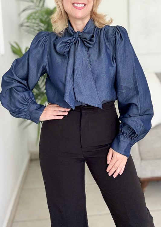 Jacaranda Denim Top