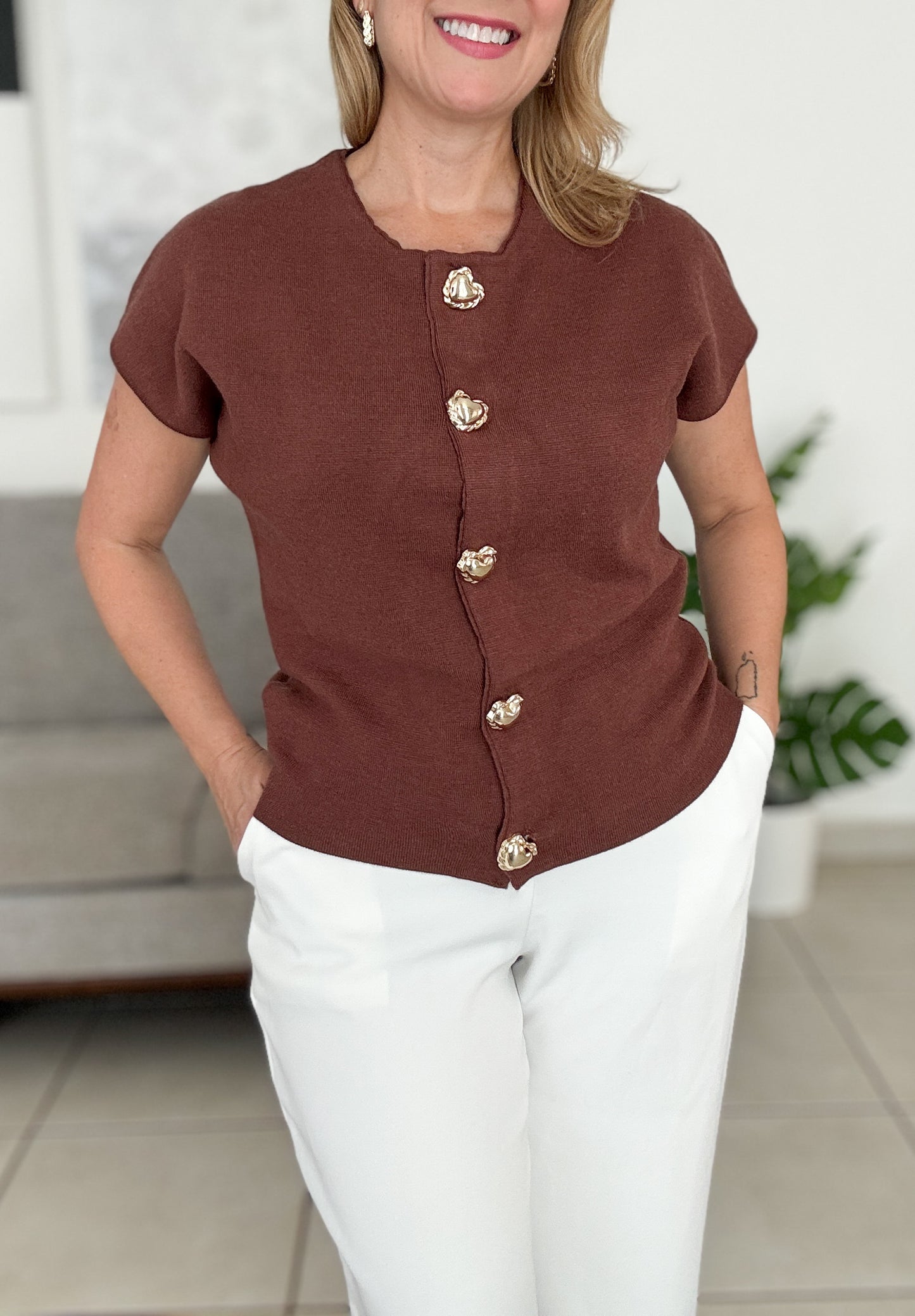 Ebano Brown Top