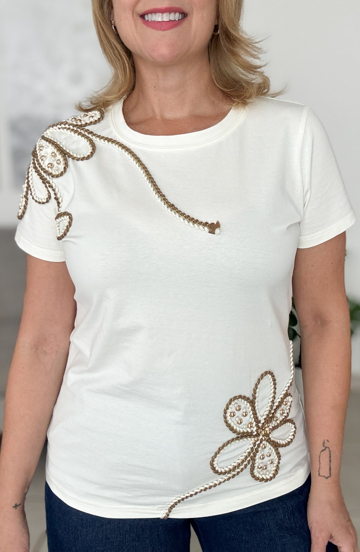 3D Floral Detail Shirt