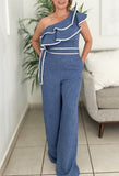 Wave Denim Jumpsuit