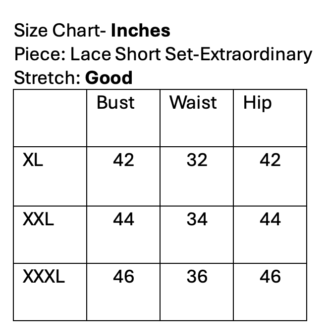 Lace Short Set-Extraordinary