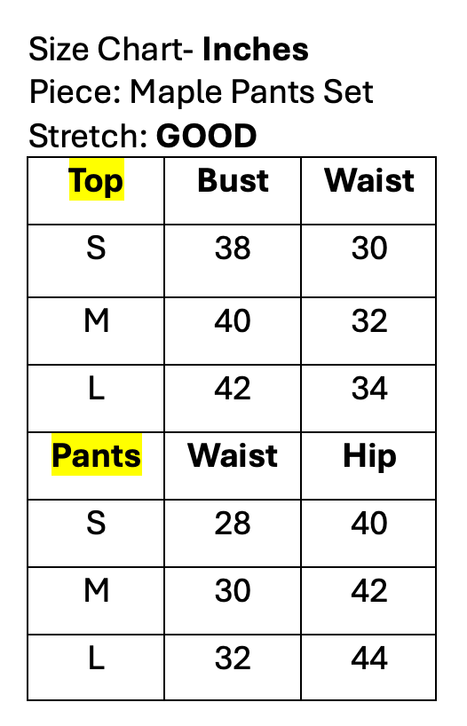 Maple Pants Set