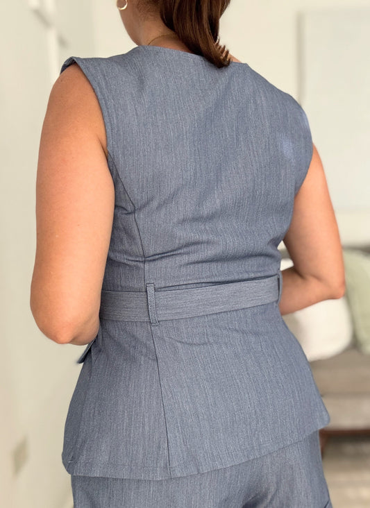 Ola Denim Short Set