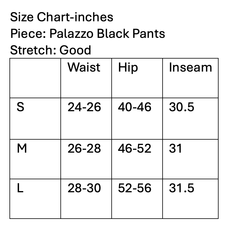 Palazzo-Black Pants