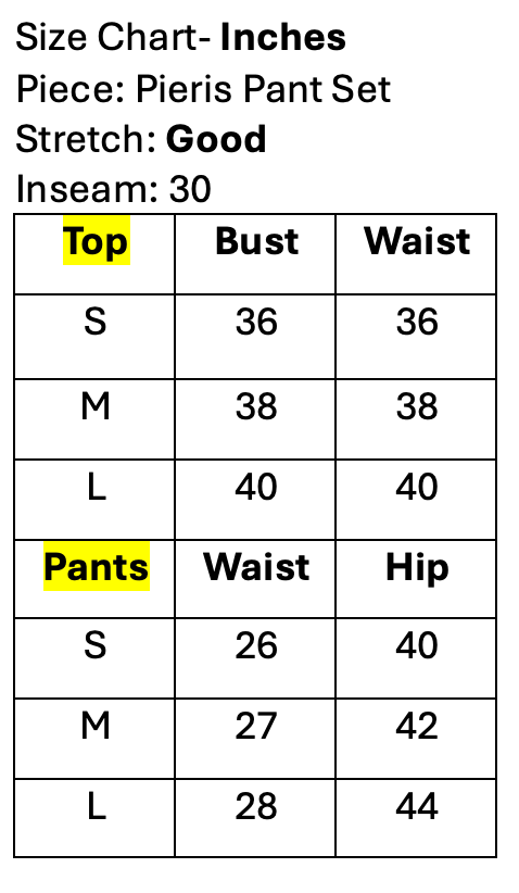 Pieris Pant Set
