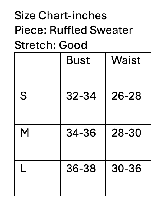 Ruffle Sleeve Sweater