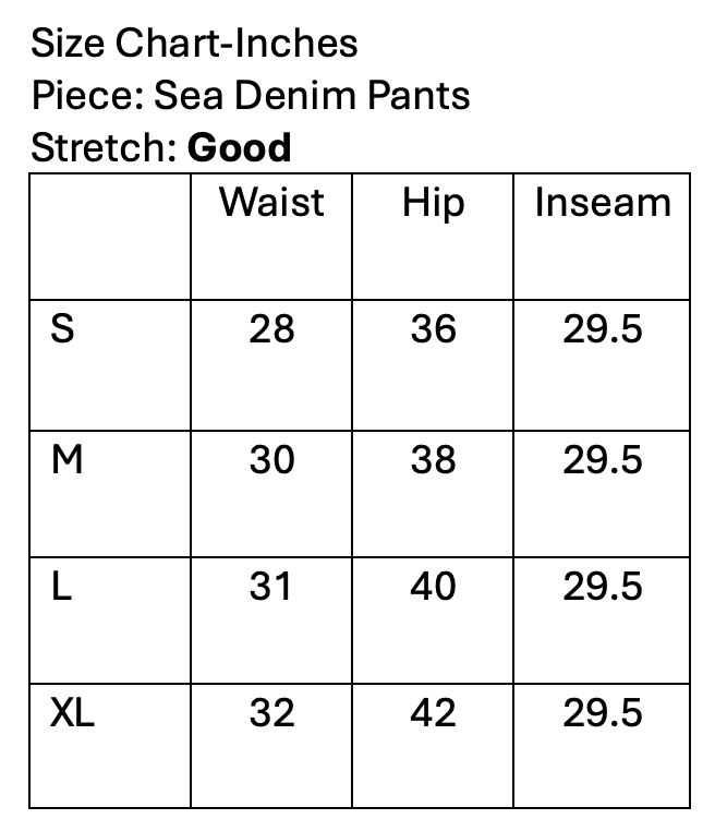 Sea Denim Pants- Belted