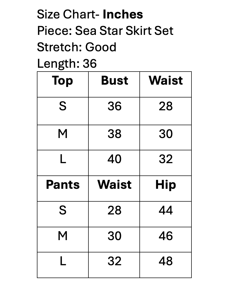Sea Star Skirt Set