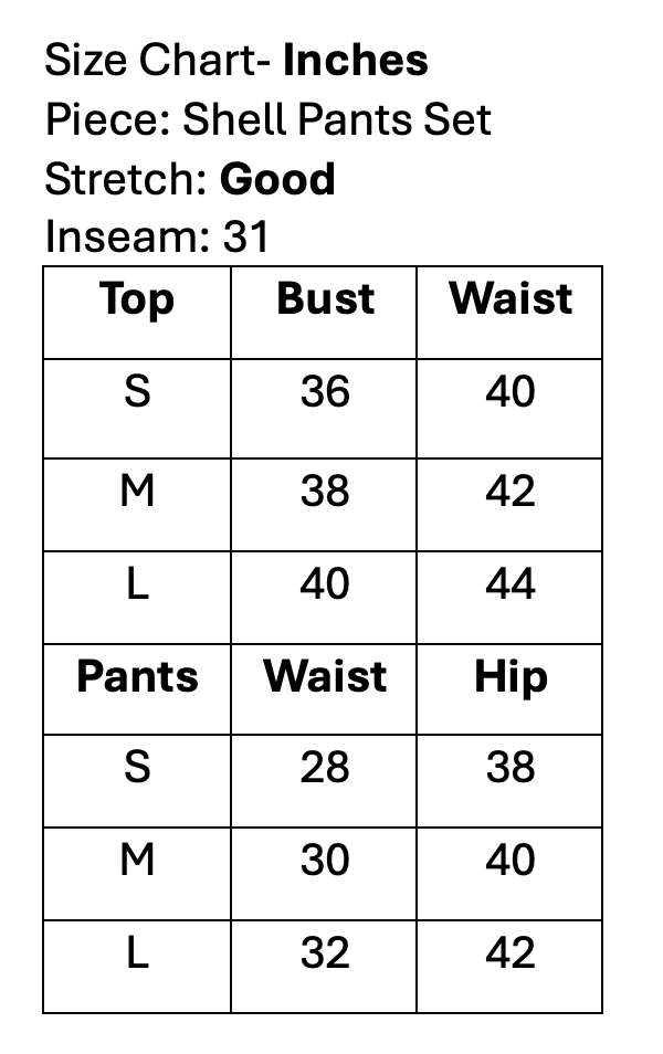 Shell Pants Set