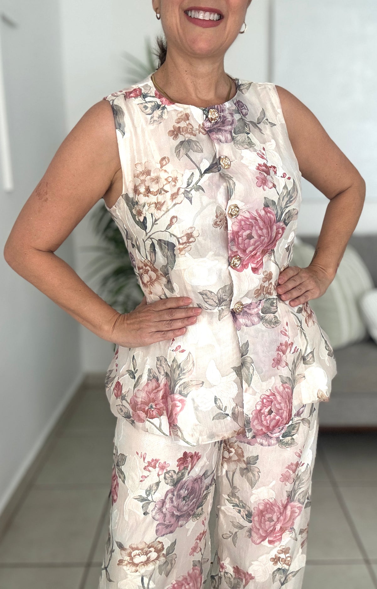 Sweet Flowers Pants Set