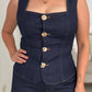 Tropic Dark Denim Short Set