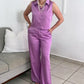 Lila Satin Pants Set