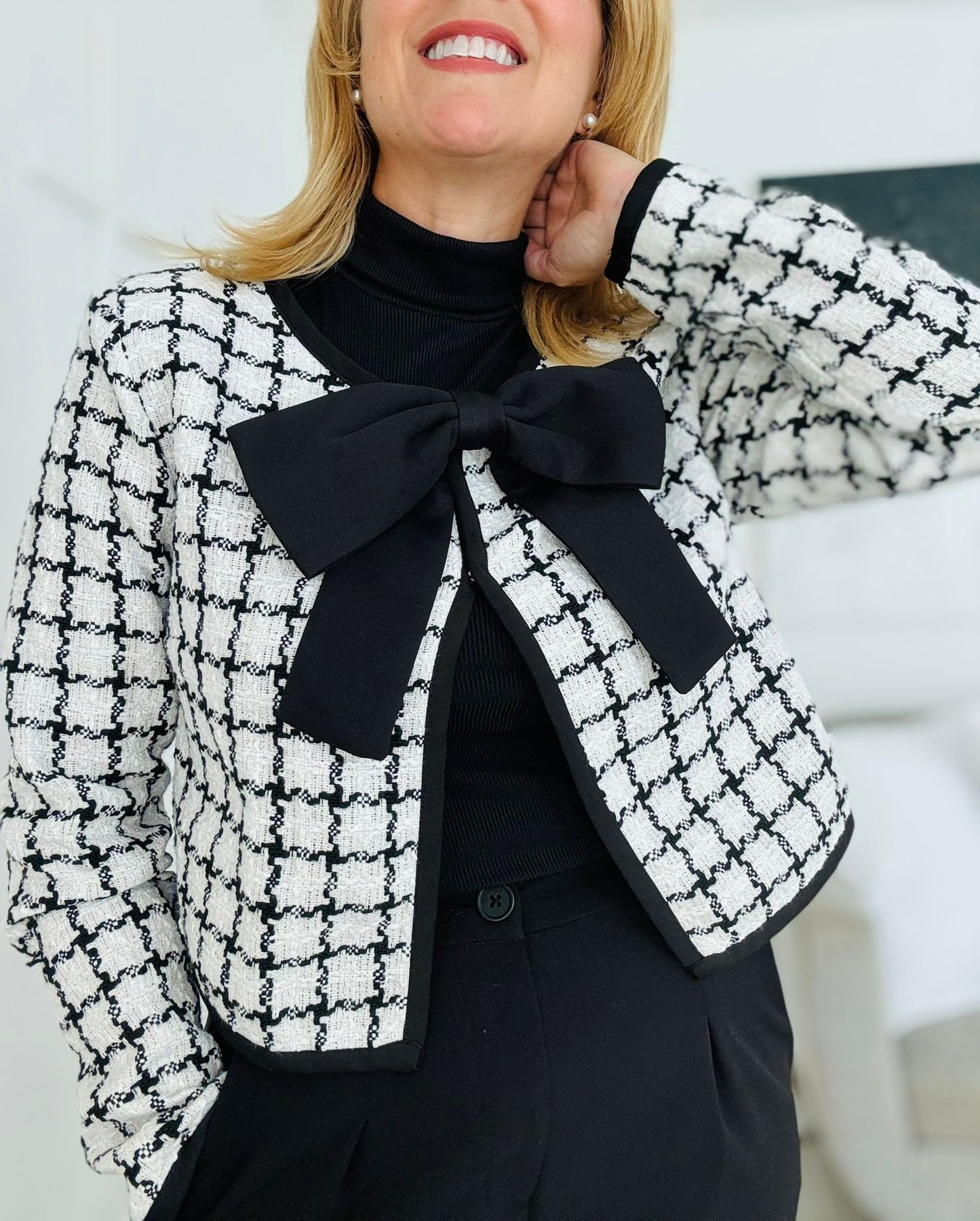 Black & White Bow Jacket