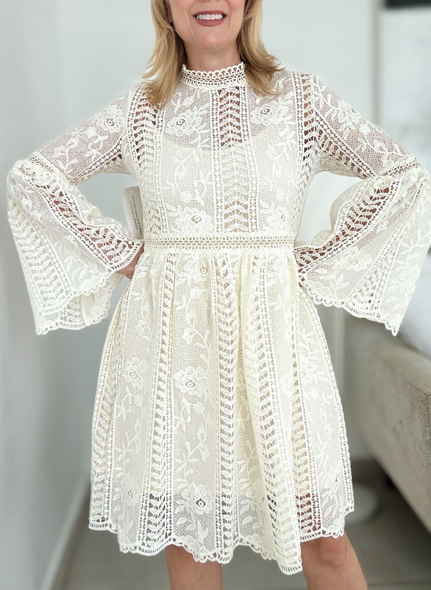 Lirio Dress-Bone White