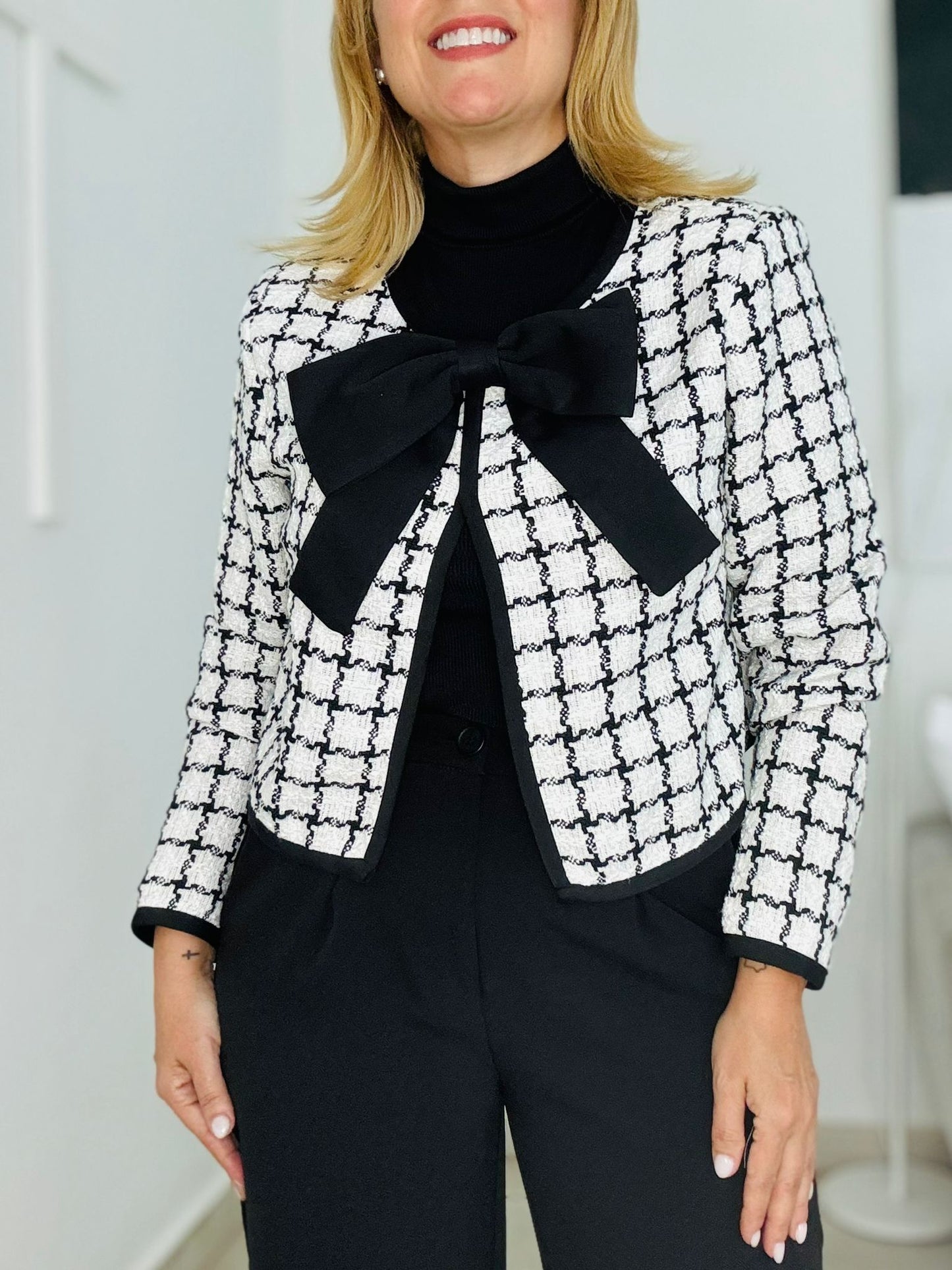 Black & White Bow Jacket