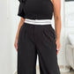 Black-White Waist Pants