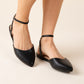 LINDEN-S Ankle Strap Flats